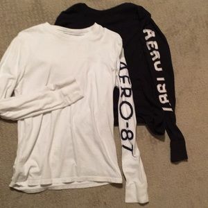 white & black aeropostale AS long sleeves